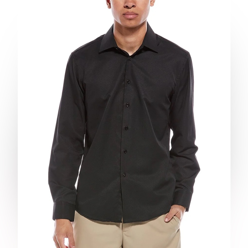 Ben Sherman Basketweave Dobby Button up shirt NWOT